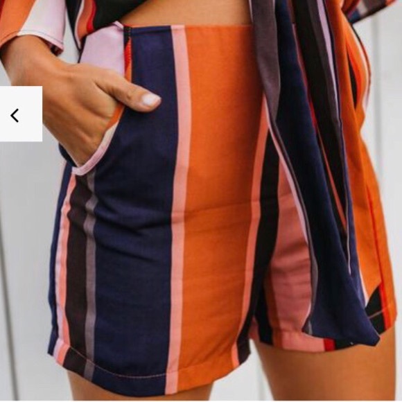 VICI dolls striped pocketed shorts - Picture 2 of 6